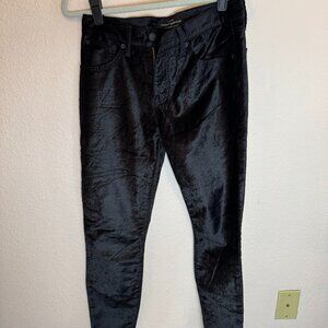 Lucky Brand Ava Super Skinny Dynamic Stretch Velour Black Jeans Size 4/27